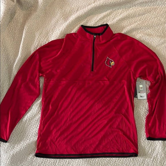 Colosseum Other - Colosseum UofL Cardinals Red and Black Quarter-Zip Sweatshirt Size Medium